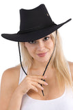 Classic Faux Nubuck Suede Poly Fabric Western Cowboy Hat