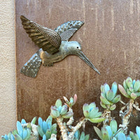 6" Set of 2 Hummingbirds Metal Art Wall Decor