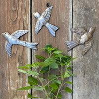 Set of 3 Birds Metal Art Wall Decor 4"