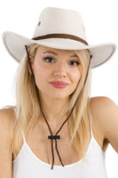 Classic Faux Nubuck Suede Poly Fabric Western Cowboy Hat