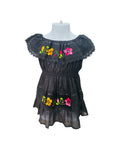 Campesina Dress for Girls Black