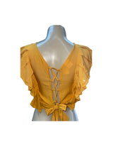 Jalapa Embroidered Crop Top Yellow