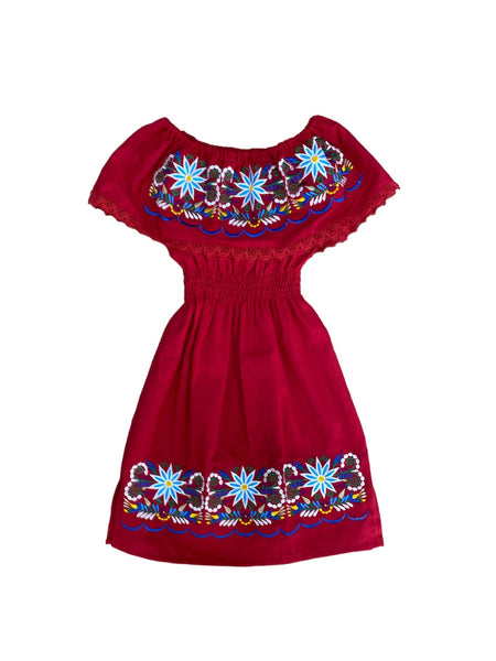 Mexican Girl Margarita Dress Red