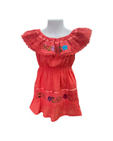 Campesina Dress for Girls Coral