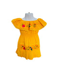 Campesina Dress for Girls Yellow