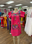 Puebla Hot Pink Dress