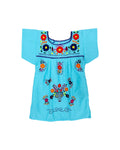 Mexican Puebla Dress for Girls Mint