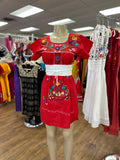 Puebla Dress Red
