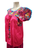 San Antonino Mexican Gala Blouse with Silk Embroidery - Cielito Lindo