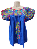 San Antonino Mexican Gala Blouse with Silk Embroidery - Cielito Lindo