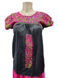 San Antonino Mexican Gala Blouse with Silk Embroidery - Cielito Lindo