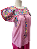 San Antonino Mexican Gala Blouse with Silk Embroidery - Cielito Lindo