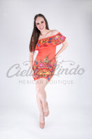 Stamped Mexican Dress Bonita - Cielito Lindo