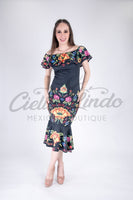 Mexican Bonita Maxi Stamped Dress