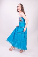 Vallarta Blue Strapless Maxi Dress