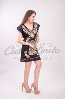 Clara Embroidered Mini Dress