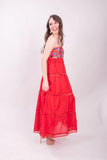 Vallarta Red Strapless Maxi Dress