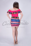 Saltillo Printed Dress Hot Pink - Cielito Lindo