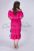Off the Shoulder Victoria Dress Pink - Cielito Lindo