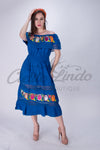 Off the Shoulder Victoria Dress Royal Blue - Cielito Lindo