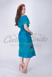 Off the Shoulder Victoria Dress Teal - Cielito Lindo