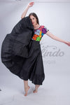 Mexican Folklorico Black Solid Skirt