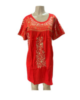India Embroidered Dress Red