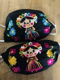 Accsessories Mexican Doll Black Face Mask