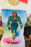 Mexican Printed T-Shirt La dama from La Loteria Mexicana Tee - Cielito Lindo