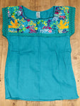 Blouses Small Yaritza Mexican Blouse Teal