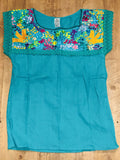 Blouses Small Yaritza Mexican Blouse Teal
