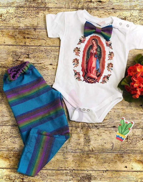 Boys Our Lady of Guadalupe Onesie and Pants Set for Boys