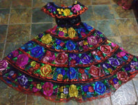 Mexican Chiapaneca Black Dress - Cielito Lindo