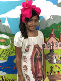 Girls Dress Mexican Printed Lady of Guadalupe Girls Dress and Headband Set