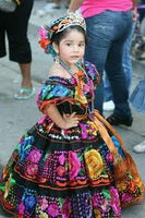 Girls Mexican Chiapaneca Fino Dress for Girls Black