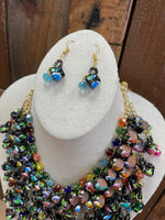 Jarritos Black/Multicolor Maxi Necklace & Earrings