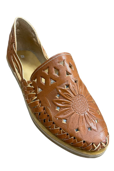 Sunflower Leather Huaraches Sandals Caramel