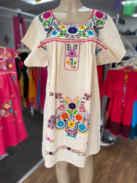 Handmade Puebla Dress Cream