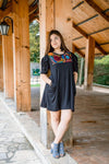 Artesana Embroidered Dress with Pockets