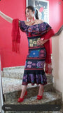 Chiapa Maxi Dress Printed - Cielito Lindo Mexican Boutique