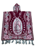 Lady of Guadalupe Hooded Poncho Magenta