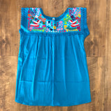 Yaritza Mexican Blouse Turquoise