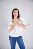 Mexican Floral Embroidered Blouse Espanola