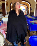 Mexican Maxi Scarf & Shawl Black