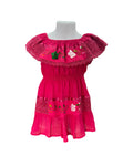 Campesina Dress for Girls Hot Pink