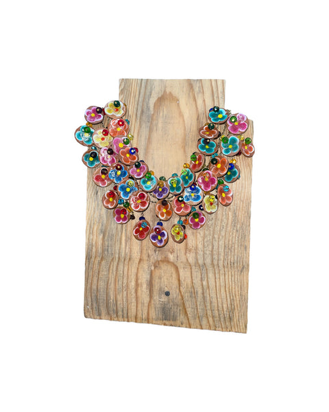 Black Tribal U Shaped Draped Multicolour Rainbow Beads Statement Necklace -  Anna-Kaci – ALILANG.COM