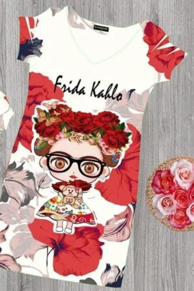 Frida Rosas Rojas Dress Bodycon - Cielito Lindo Mexican Boutique