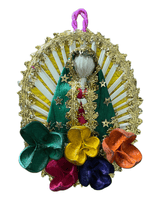 Handmade Corn Leaf Virgen Guadalupe