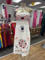 Strapless Mexican Dress White
