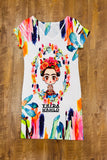 Frida Kahlo Bodycon Mini Dress Feathers